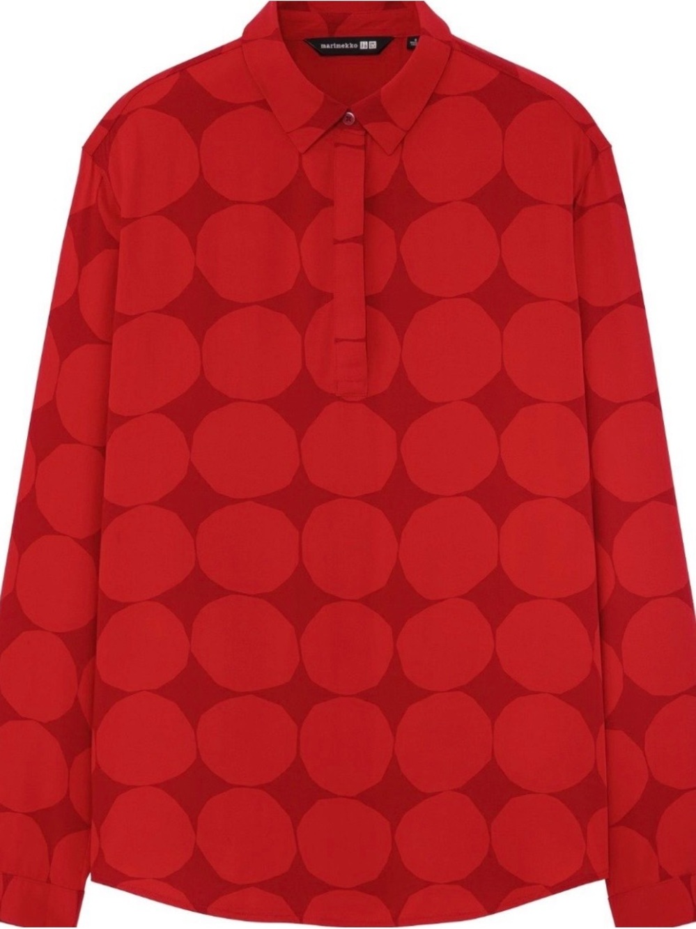 Marimekko Red Graphic Dot Button-Down Shirt